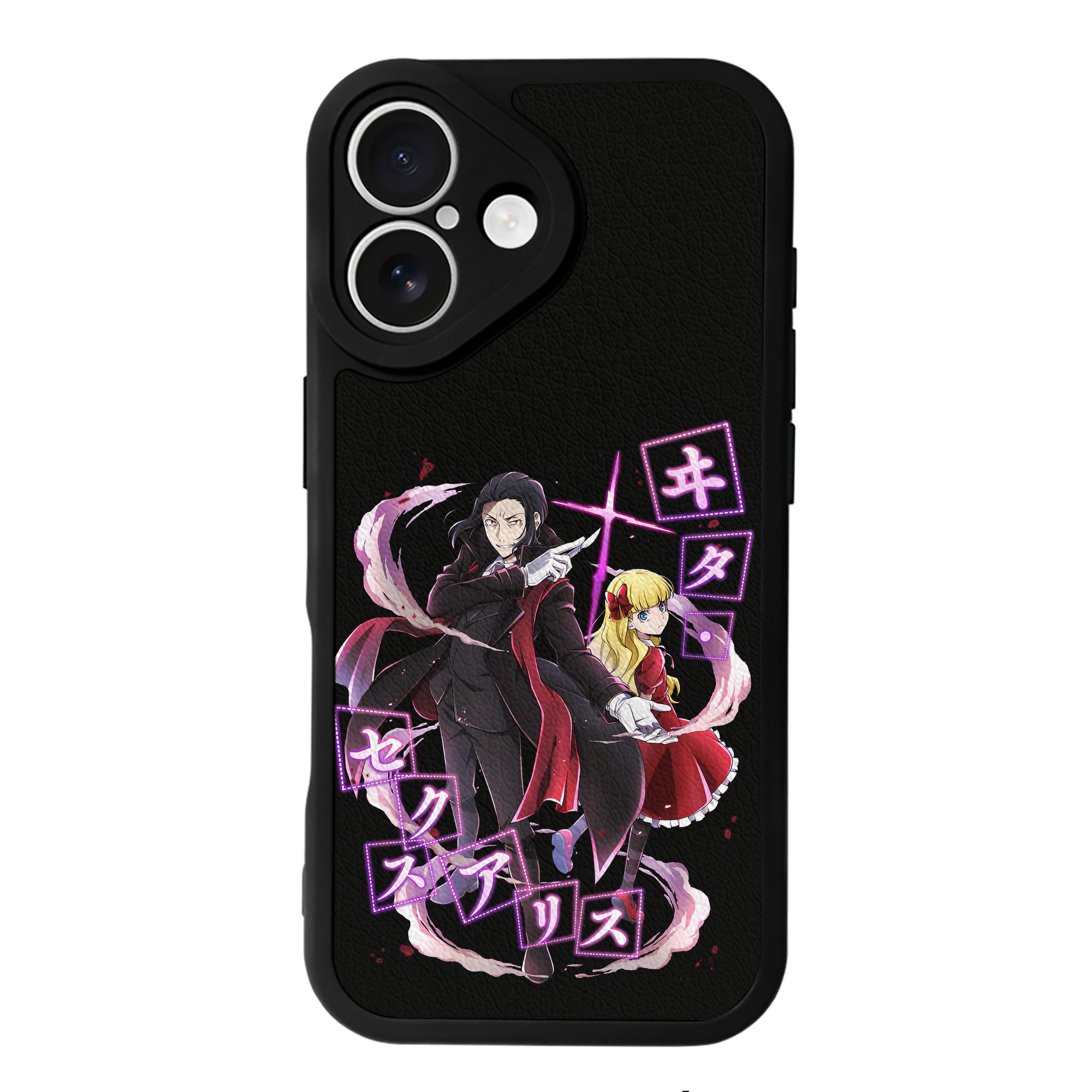 （画像用） 文豪ストレイドッグス Bungo Stray Dogs 【iPhone 16シリーズ対応】シリコンスマホケース（レザー調） 材質：シリコン